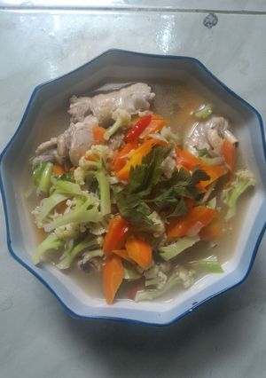 Foto resep ayam sayur 