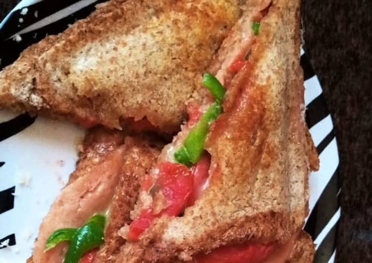 Step-by-Step Guide to Prepare Super Quick Brown bread vegan sandwich 😋