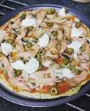 Pizza de salmón ahumado
