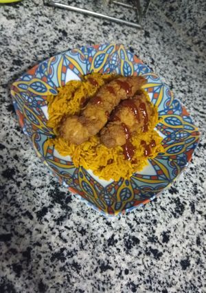 صورة لوصفة أرز الريزو واستربس الدجاج