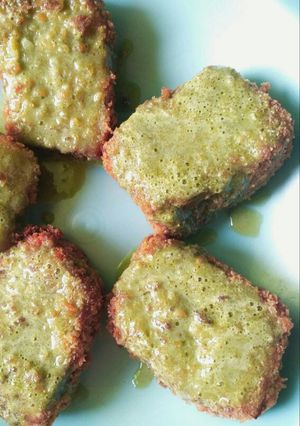 Foto resep Nugget pisang topping matcha