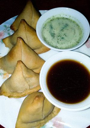 A picture of Whole wheat baked samosa.