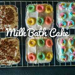 A picture of Milk Bath Cake alias Kue Mandi 3 Macam Susu (Tres Leches Cake).
