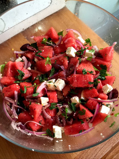 A picture of Watermelon and Feta salad.