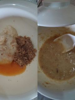 Foto resep Mpasi 6m-7m Oatmeal+daging sapi+puree wortel