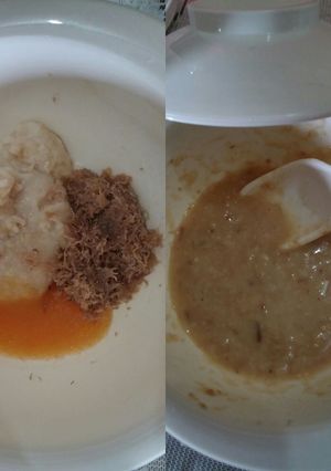 Foto resep Mpasi 6m-7m Oatmeal+daging sapi+puree wortel