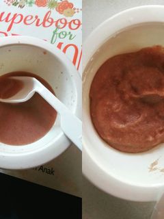 Foto resep Mpasi 6m puree beras merah+asip