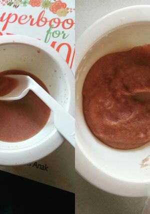 Foto resep Mpasi 6m puree beras merah+asip