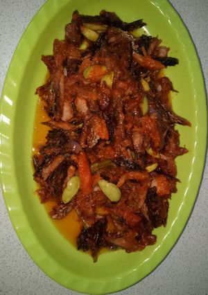 Foto resep Cakalang tumis petai pedas
