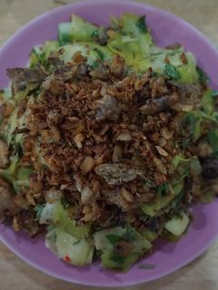 Hình của món Gỏi cóc khô sặt.