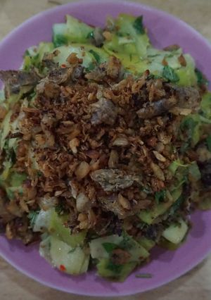 Hình của món Gỏi cóc khô sặt.