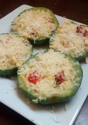 Una foto de Zapallito relleno con arroz