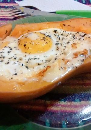 Una foto de Calabaza rellena