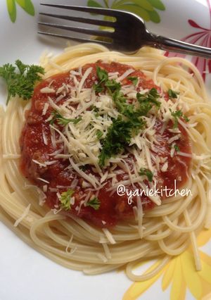 Foto resep Spaghetti Bolognese with Homemade Sauce