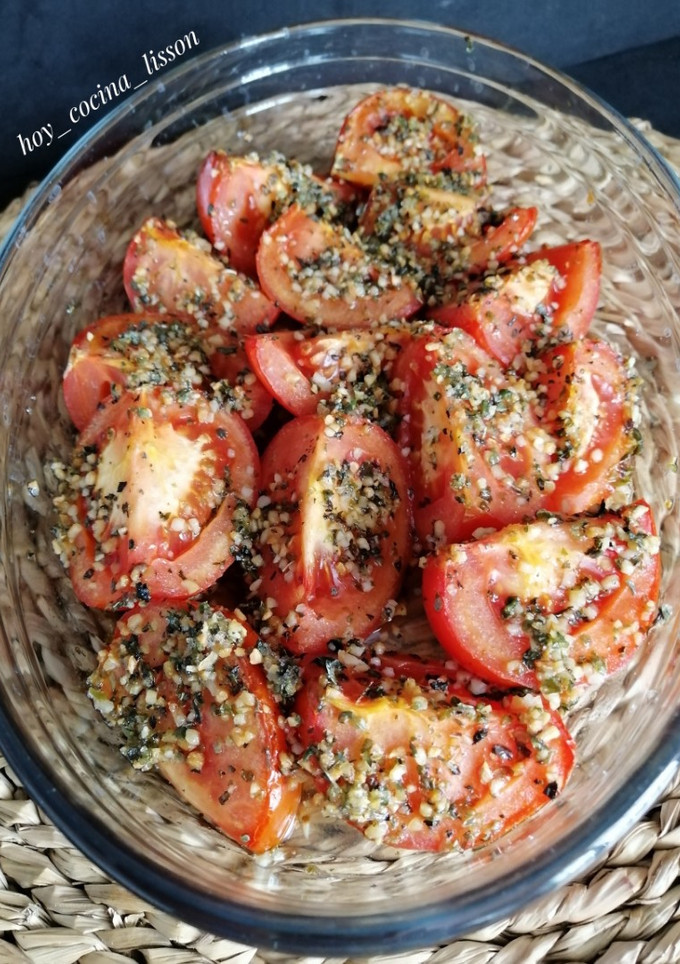 Una foto de Tomates confitados