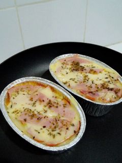 Foto resep baked cheese macaroni with mashed potato