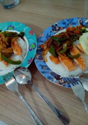 Foto resep salmon ceplok saus bbq