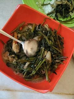 Foto resep Kangkung cah Kerang