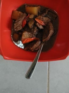 Foto resep Semur daging kentang pedas