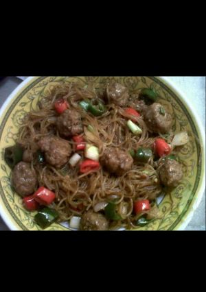 Foto resep Bola-bola daging masak bihun