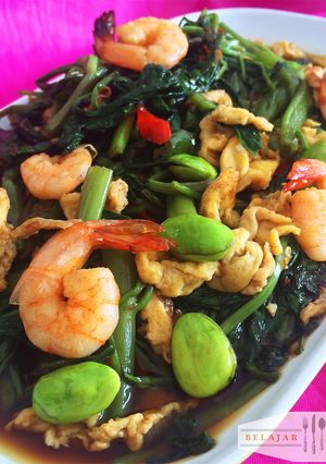 Foto resep Kangkung Telur Petai