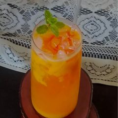 A picture of Tri layered Sunrise Mocktail.