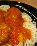 Espagueti con albondigas