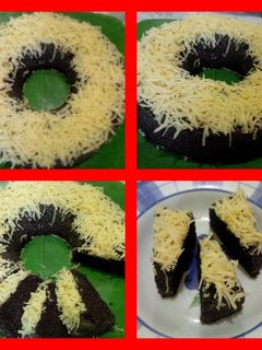 Foto resep Bolu kukus ketan hitam tabur keju