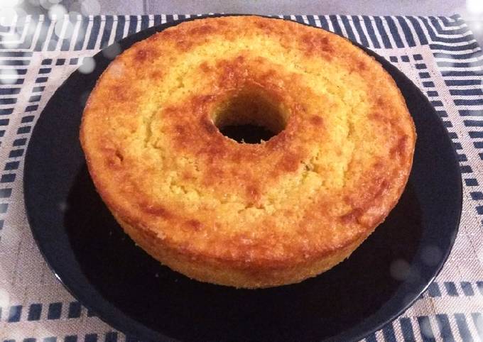 Bolo de fubá sem leite perfeito para pessoas com intolerância a lactose!