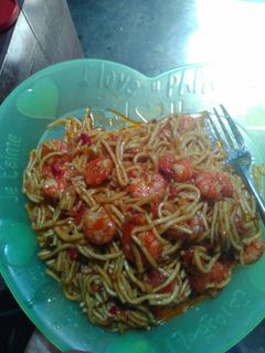 Foto resep mie udang saos tiram ala RhaRhaQueen