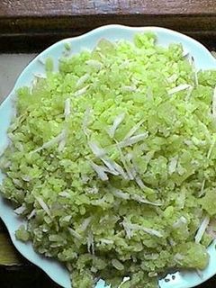 Hình của món Cốm dẹp trộn dừa.