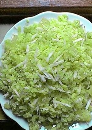 Hình của món Cốm dẹp trộn dừa.
