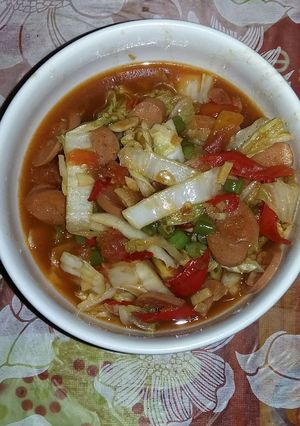 Foto resep Tumis Sawi Putih Sosis