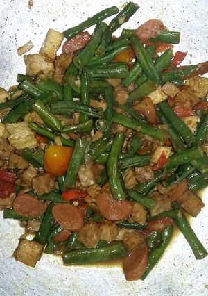 Foto resep Tumis Tahu Tempe Kacang Panjang Sosis
