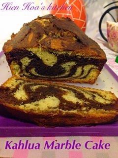 Hình của món Kahlua (Baileys) Marble Butter Cake(bánh bơ rượu cafe Kahlua).