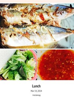 Hình của món Cá nục hấp cuốn bánh tráng.
