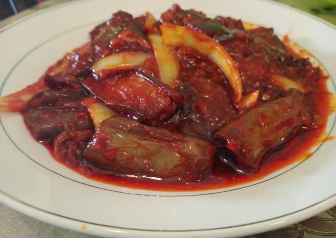 Terung goreng sambal merah "Mama Kids"