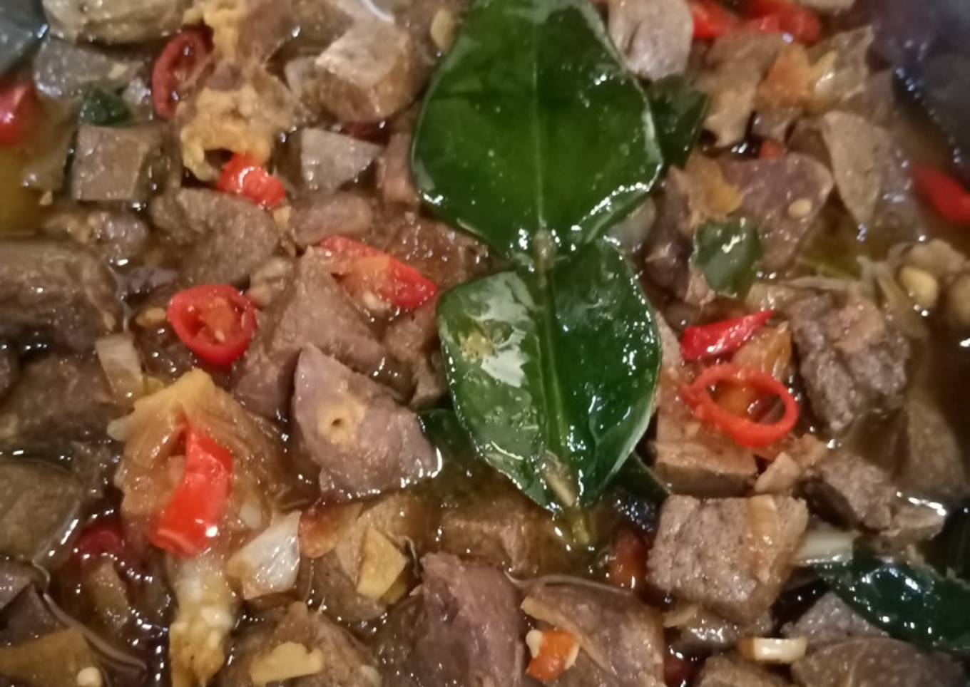 Krengsengan Jeroan Kambing