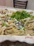Macaroni bachamel, macaroni Mai cheese da ganyan parsley