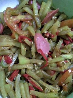 Foto resep Tumis Labu Sosis Pedas