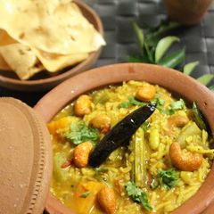 A picture of Sambar Sadam / Rice.