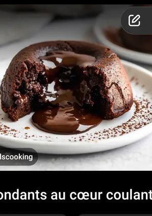 Une photo de 🍫 Fondants au cœur coulant