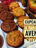 Cupcakes chocolate banana y manzana
