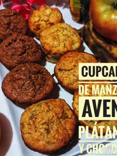 Una foto de Cupcakes chocolate banana y manzana