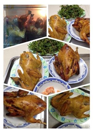 Hình của món Công thức gà nướng mật ong, gà nướng muối ớt.
