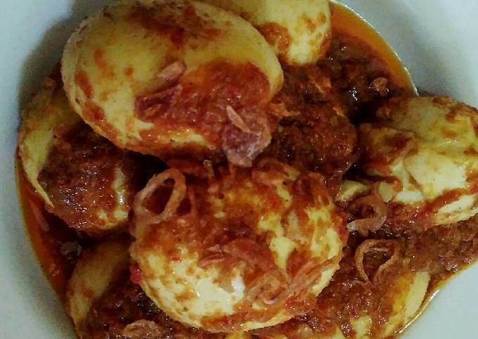 Rendang bola bola telur