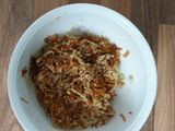 Couscous sabroso con verduras salteadas 