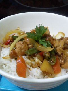 Foto resep Rice bowl chicken sukiyaki