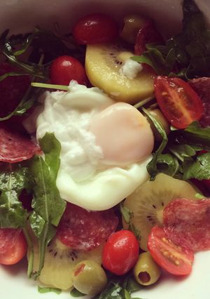 Hình của món Italian salad (10 phút là xong).