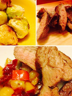 Una foto de Asado con ensalada de verduras grilladas